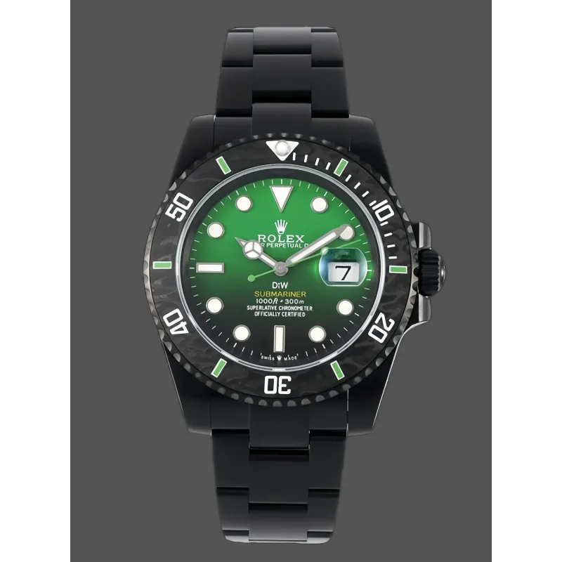 Rolex Submariner Hulk 116610LV Replica - Zwarte Wijzerplaat Geribbelde Lunette