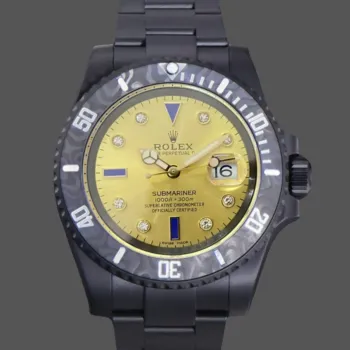 Rolex Submariner Hulk 116610 Replica - Champagne Wijzerplaat Geribbelde Lunette