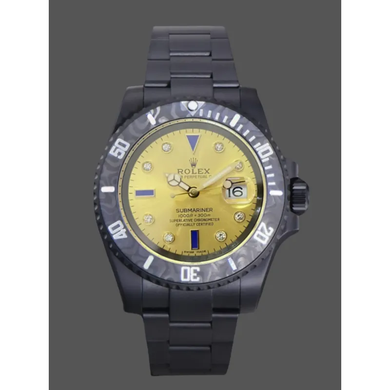 Rolex Submariner Hulk 116610 Replica - Champagne Wijzerplaat Geribbelde Lunette