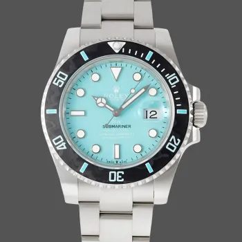 Rolex Submariner DIW Replica - IJsblauwe Wijzerplaat Geribbelde Lunette