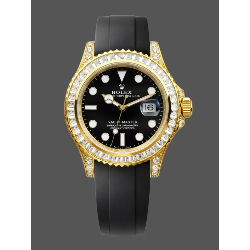 Rolex Yacht-Master 42 226668TBR Replica - Zwarte Wijzerplaat Diamanten Lunette
