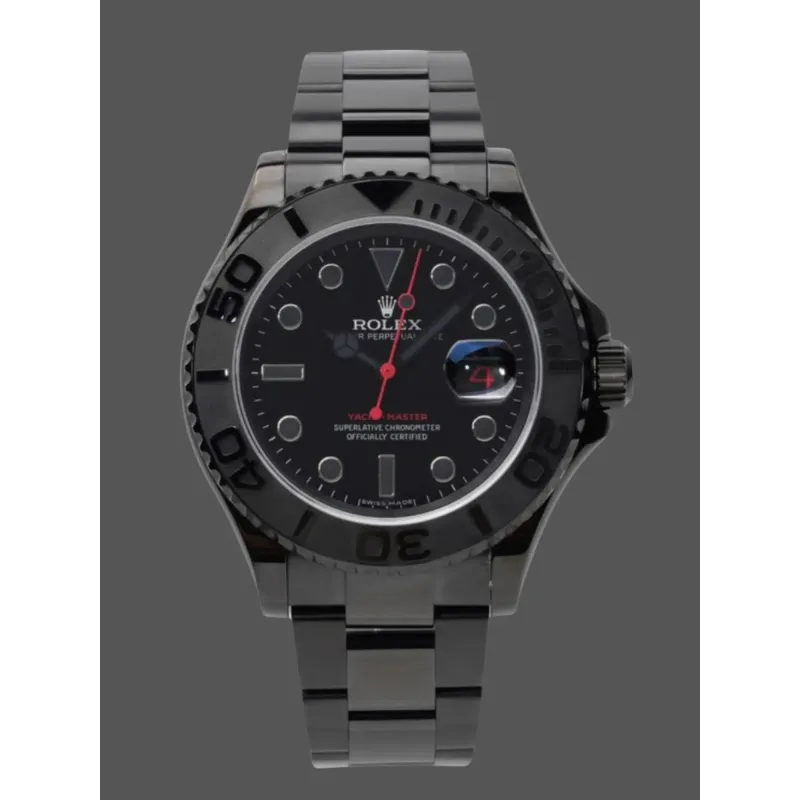 Rolex Yacht-Master 116622 Replica - Zwarte Wijzerplaat Roestvrij Staal