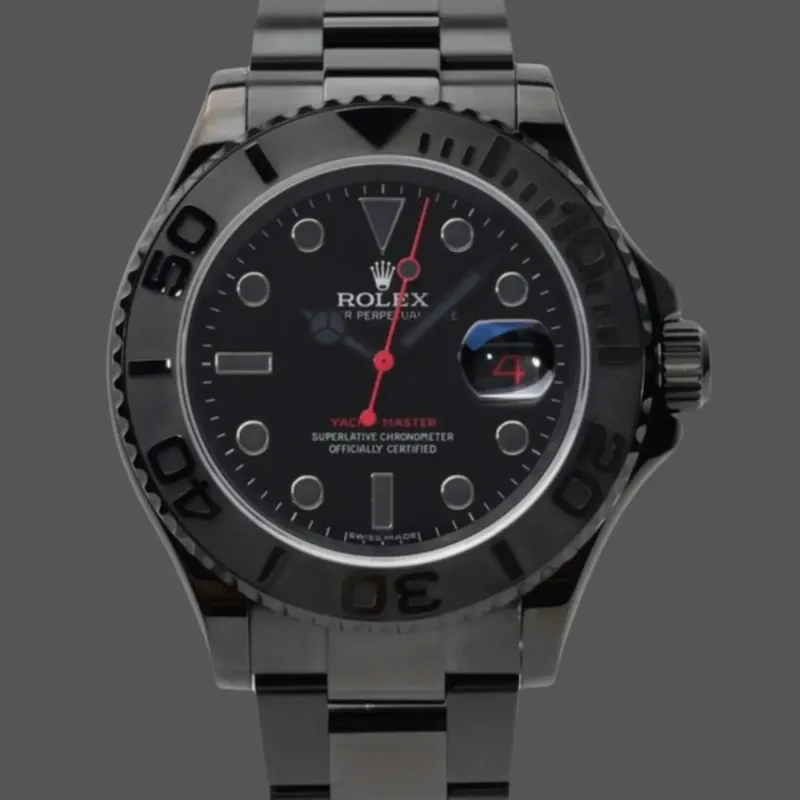 Rolex Yacht-Master 116622 Replica - Zwarte Wijzerplaat Roestvrij Staal