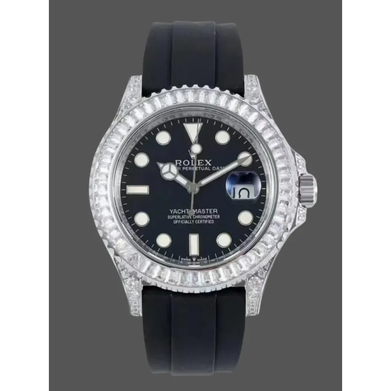 Rolex Yacht-Master 42 226679TBR Replica - Zwarte Wijzerplaat Oysterflex Armband