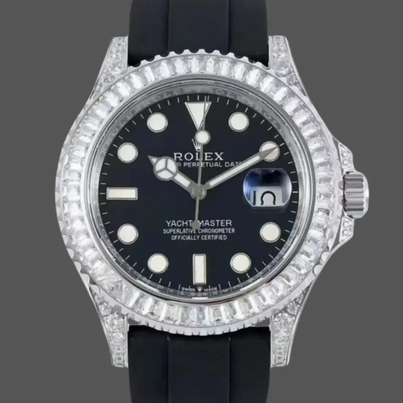 Rolex Yacht-Master 42 226679TBR Replica - Zwarte Wijzerplaat Oysterflex Armband
