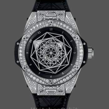Replica Hublot Big Bang 45mm Roestvrij Staal Heren 465.SS.1117.VR.1704.MXM18 Zwart