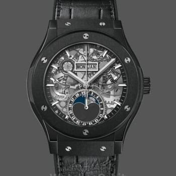 Replica Heren Hublot Classic Fusion Aerofusion maanfase 42mm - 547.CX.0170.LR Grijs