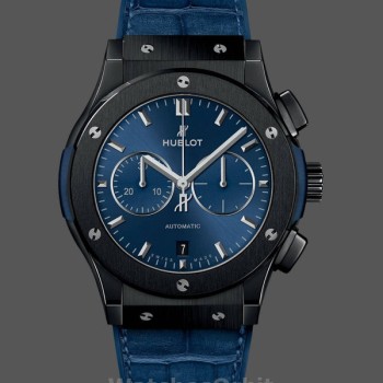 Replica Heren Hublot Classic Fusion Chronograaf-541.CM.7170.LR, 45mm, Heren Blauw