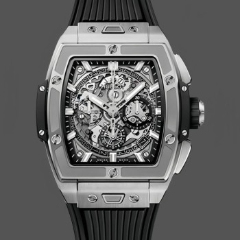 Replica Heren Hublot Spirit of Big Bang Titanium 42MM 642.NX.0170.RX Skelet wijzerplaat