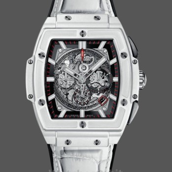 Replica Heren Hublot Spirit of Big Bang-641.HX.0173.LR, Wit keramiek, 42mm Skelet wijzerplaat