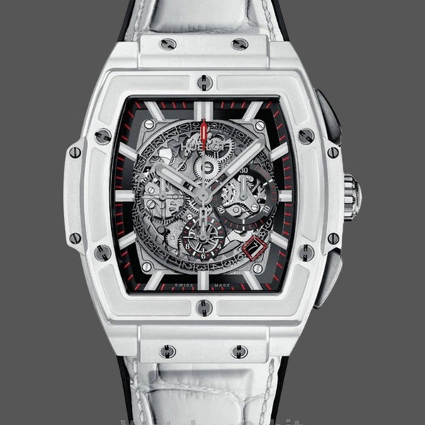Replica Heren Hublot Spirit of Big Bang-641.HX.0173.LR, Wit keramiek, 42mm Skelet wijzerplaat