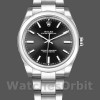 Replica Unisex Rolex Oyster Perpetual Air-King-114200, 34 mm, zwarte index wijzerplaat