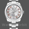 Replica Rolex Oyster Perpetual Air-King 114200-34mm voor heren, wijzerplaat met witte druivenindex, zilver voor heren