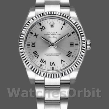 Replica Rolex Oyster Perpetual Air-King 34mm Unisex-114234-Zilveren wijzerplaat Zilver