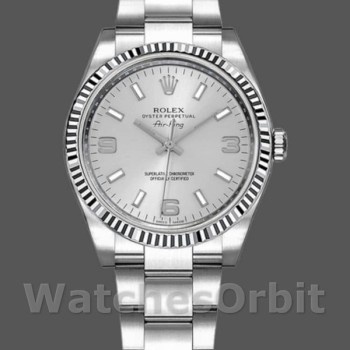 Replica Rolex Oyster Perpetual Air-King 34mm Unisex-114234-Zilveren wijzerplaat Zilver