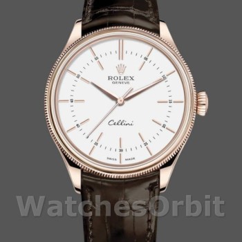 Replica Heren Rolex Cellini-50505 0020, 39mm, Wit