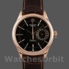 Replica Rolex Cellini Date 39mm Heren-50515-Bruin Leer-Zwarte Index Wijzerplaat Zwart