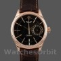 Replica Rolex Cellini Date 39mm Heren-50515-Bruin Leer-Zwarte Index Wijzerplaat Zwart