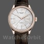 Replica Rolex Cellini Date 39mm Heren-50515-Rose Goud-Zilver-Krokodillenleren Band Wit