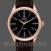 Replica Rolex Cellini Time 39mm Heren-50505-Bruin Lederen Band-Zwarte Wijzerplaat Zwart