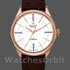 Replica Rolex Cellini Time 39mm Heren-50505-Bruin Leren Band-Witte Wijzerplaat Wit
