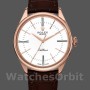 Replica Rolex Cellini Time 39mm Heren-50505-Bruin Leren Band-Witte Wijzerplaat Wit