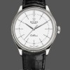 Replica Rolex Cellini Time 39mm Heren-50509-Zwarte lederen band-Witte wijzerplaat Wit