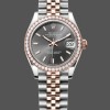 Replica Dames Rolex Datejust 31-278381RBR 0018, Donker Rhodium Wijzerplaat