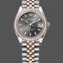 Replica Dames Rolex Datejust 31-278381RBR 0018, Donker Rhodium Wijzerplaat