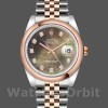 Replica Rolex Datejust 36mm Unisex-116201-Zwarte Parelmoer Wijzerplaat MOP