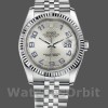 Replica Rolex Datejust 36mm Unisex-116234-Zilveren wijzerplaat-Blauwe Arabische cijfers Uurmarkeringen Zilver