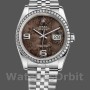 Replica Rolex Datejust 36mm unisex-116244-roestvrij staal-chocolade gebloemde wijzerplaat