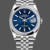Replica Rolex Datejust 36mm Unisex-126200-Roestvrij Staal-Automatisch Blauw Motief Golf Wijzerplaat