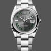 Replica Rolex Datejust 36mm unisex-126200-roestvrij staal-grijze Wimbledon wijzerplaat