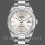 Replica Rolex Datejust 36mm Unisex-126200-Roestvrij Staal-Zilveren Index Wijzerplaat Zilver