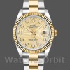 Replica Rolex Datejust 36mm Unisex-126233-Gouden Palm Motief Wijzerplaat