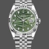 Replica Rolex Datejust 36mm Unisex-126234-Olive Green Palm Motif Dial Groen