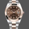 Replica Heren Rolex Datejust 126301-41mm, Chocoladebruin