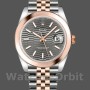 Replica Rolex Datejust 41mm Heren-126301-Rose Gold-Slate Grey Fluted Motif Dial Grijs
