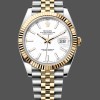 Replica Rolex Day Date 36-m128396TBR 0022, MOP wijzerplaat, diamanten ring, platina, unisex