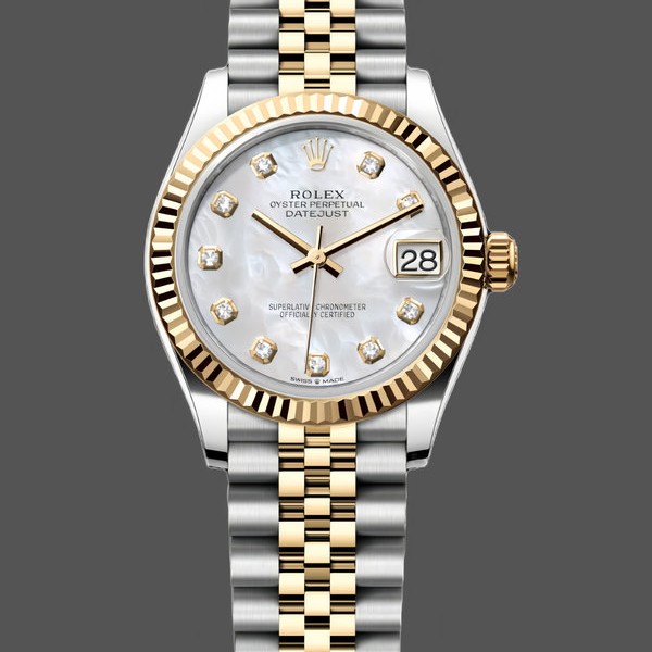Replica Heren Rolex Datejust 41-126333, Gouden geribbeld motief, Champagne wijzerplaat Champagne wijzerplaat
