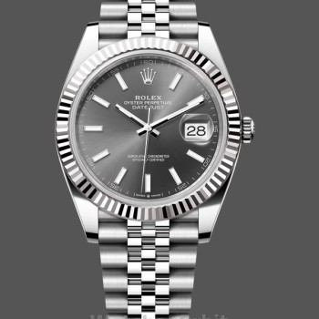 Replica Heren Rolex Datejust-126334 0014, 41mm, Donker Rhodium Grijze Wijzerplaat