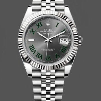 Replica Rolex Datejust 36-126231 0030 voor heren, Leisteen wijzerplaat, Oyster armband, Grijs