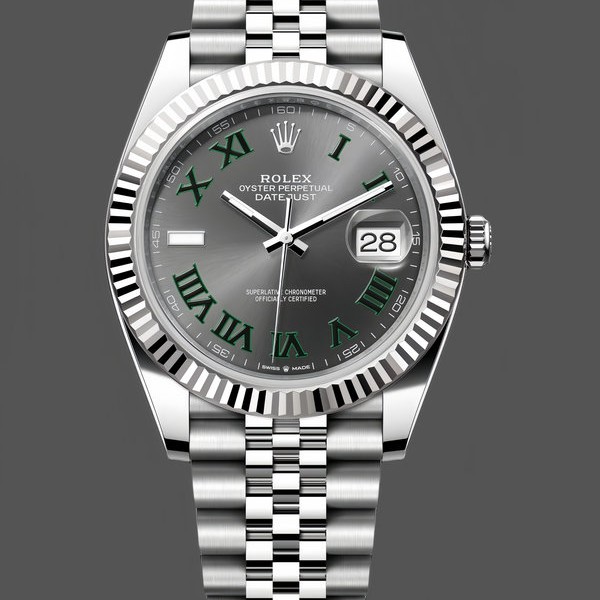 Replica Rolex Datejust 36-126231 0030 voor heren, Leisteen wijzerplaat, Oyster armband, Grijs