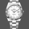 Replica Rolex Datejust 41mm Heren-126334 0023-Gegolfde ring-Witte Romeinse cijfers Wijzerplaat Wit
