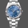 Replica Rolex Datejust 41mm Heren-126334 0025-Gegolfde ring-Blauw Romeinse cijfers Wijzerplaat Blauw