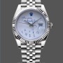 Replica Rolex Day Date 36-m128238 0118 voor heren, geribbelde lunette, groene ombre wijzerplaat, President-band, groene ombre wijzerplaat
