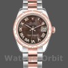 Replica Rolex Datejust 31mm dames-178341-zwarte parelmoer wijzerplaat MOP