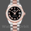 Replica Rolex Datejust 31mm Dames-178341-Zwarte Romeinse cijfers Wijzerplaat Zwart