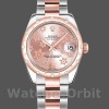 Replica Rolex Datejust 31mm voor dames-178341-roze gebloemde wijzerplaat-roze goud